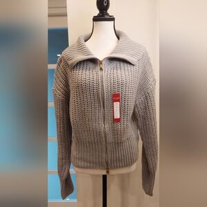 GUESS Heather Gray Women's Knit Cardigan